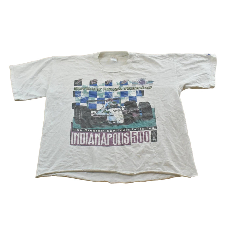 Vintage 1995 Logo 7 Indianapolis 500 Cropped T-Shirt