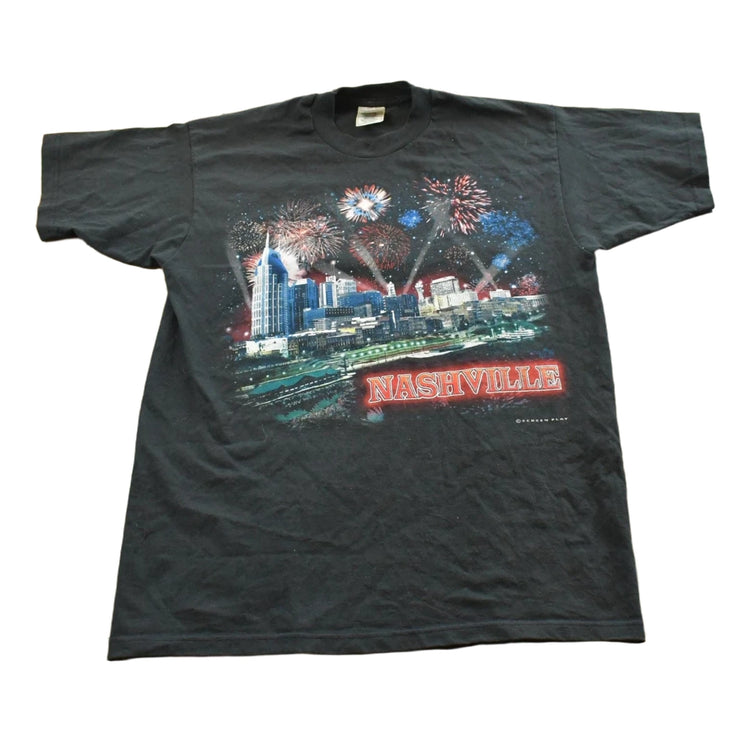 Vintage 1990s Nashville Fireworks Fruit of the Loom Souvenir T-Shirt Mens M
