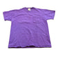 Vintage 1990s LL Bean Russell Athletic Blank Purple Pocket T-Shirt Mens M