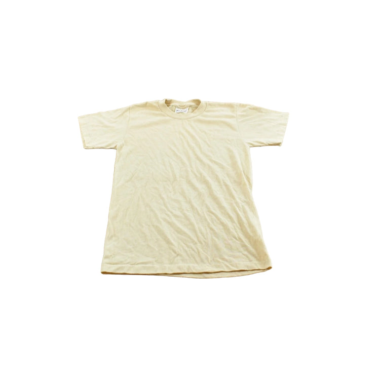 Vintage 1980s Stedman Blank Beige T-Shirt Men's XS