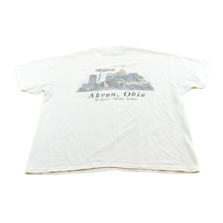 Vintage 1990s Summa Health Systems Akron Ohio Souvenir Promotional Medical T-Shirt Men's XL