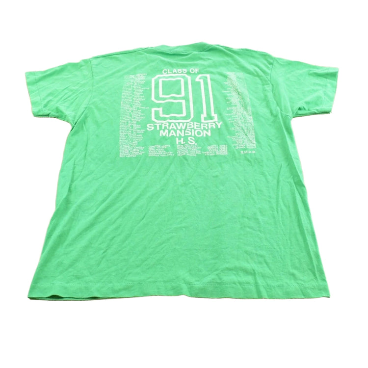 Vintage 1991 Class of 91 Strawberry Mansion High School T-Shirt Men's L