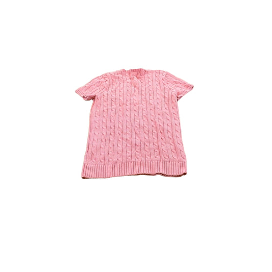 Vintage 1990s Ralph Lauren Sport Cable Knit Cotton T-Shirt Women's S