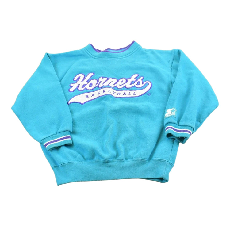 Vintage 1990s Starter Charlotte Hornets NBA Basketball Crewneck Sweatshirt Youth S