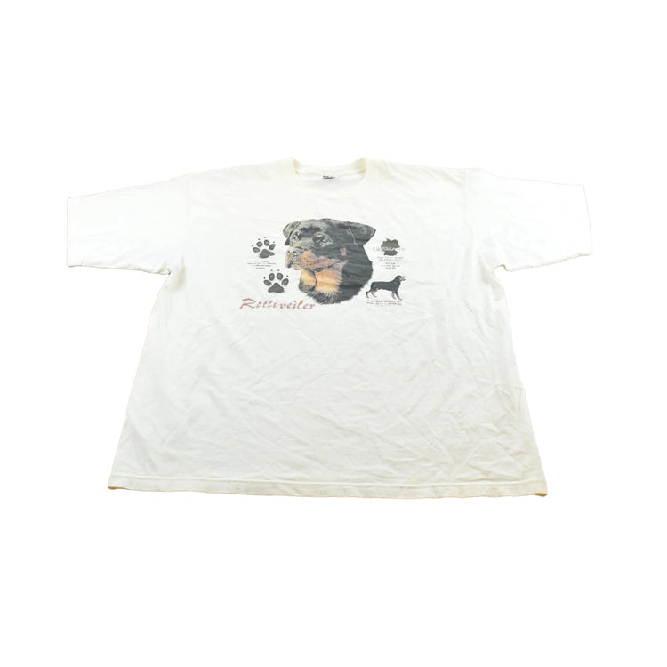 Vintage 1990s Rottweiler Dog Pet T-Shirt Men's 3XL