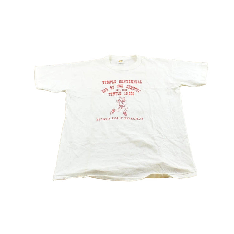 Vintage 1981 Russell Athletic Temple Centennial Run of the Century T-Shirt Men's M