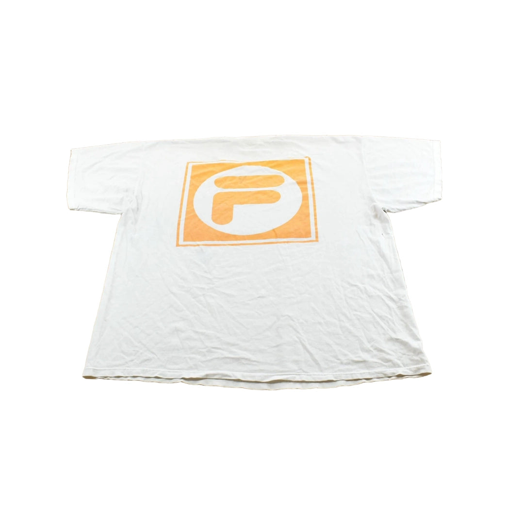 Vintage 1990s Fila Logo Graphic T-Shirt Men's 2XL