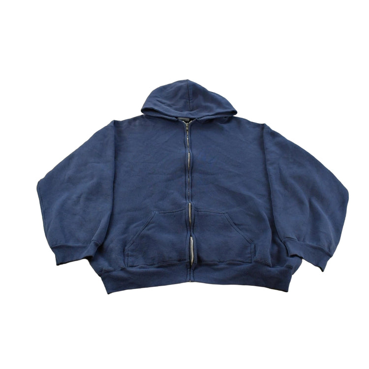 Vintage 1990s Tultex Blank Full Zip Hoodie Men's 2XL