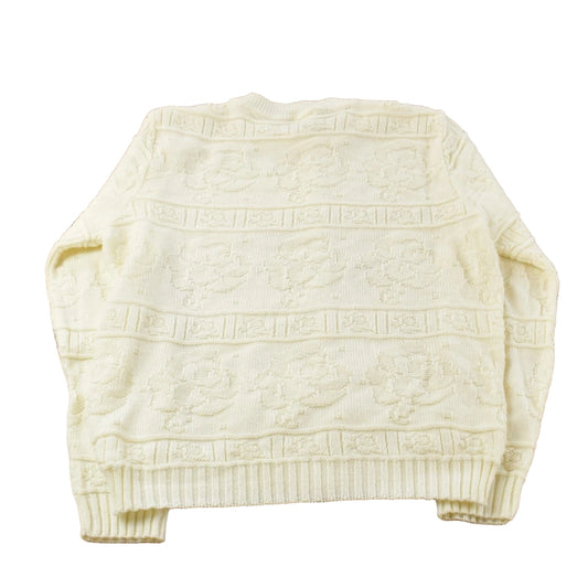 Vintage 1990s Floral Cuddle Knit Sweater Women's M