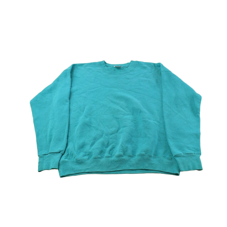 Vintage 1990s Lee Heavyweight Blank Raglan Crewneck Sweatshirt Men's L