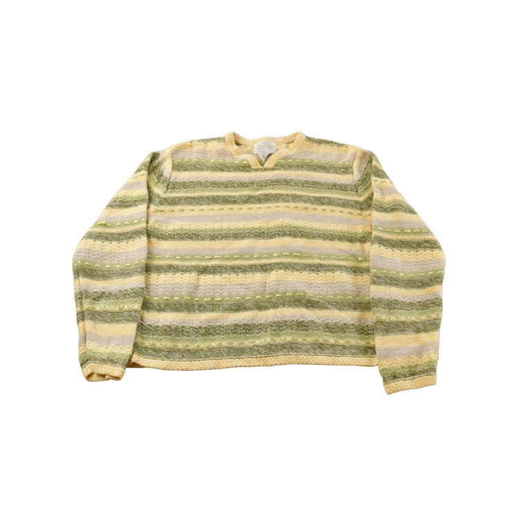 Vintage 1990s Christopher & Banks Striped Knit Sweater Women's M