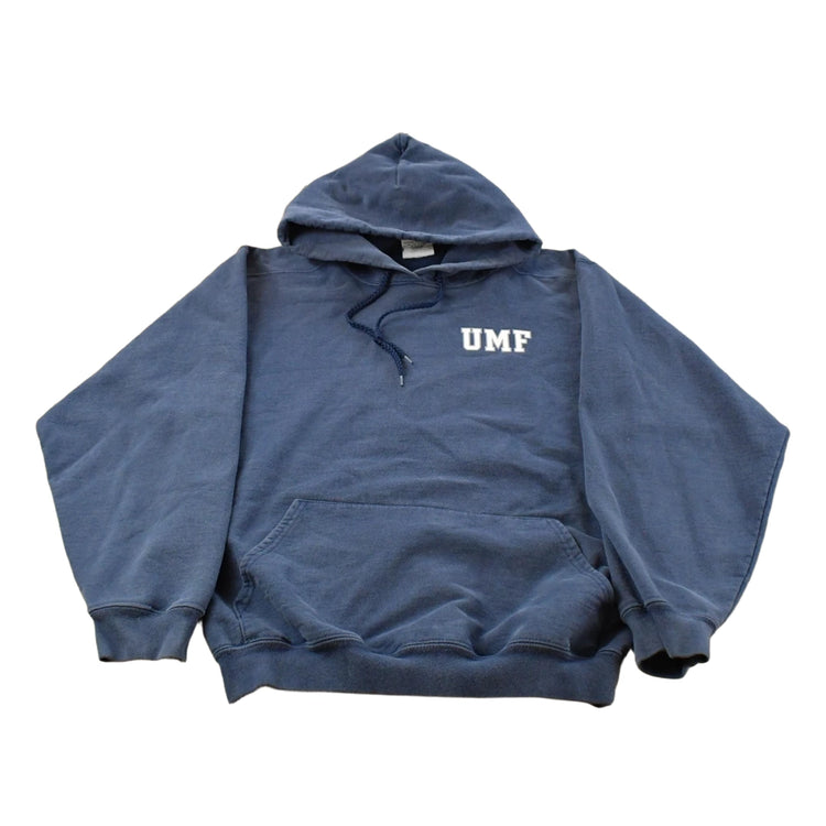 Vintage 1990s University of Maine at Farmington Hoodie Sweatshirt Mens S