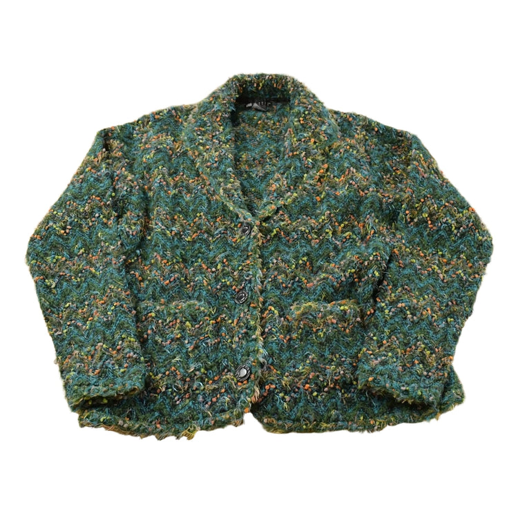Vintage 2000s Carole Little Shaggy Knit Cardigan Sweater Women's Large