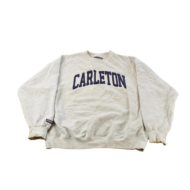 Vintage 1990s Carleton Collegiate Crewneck Sweatshirt Men's XL