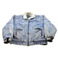 Vintage 1980s Acid Wash Aviator Denim Jean Jacket