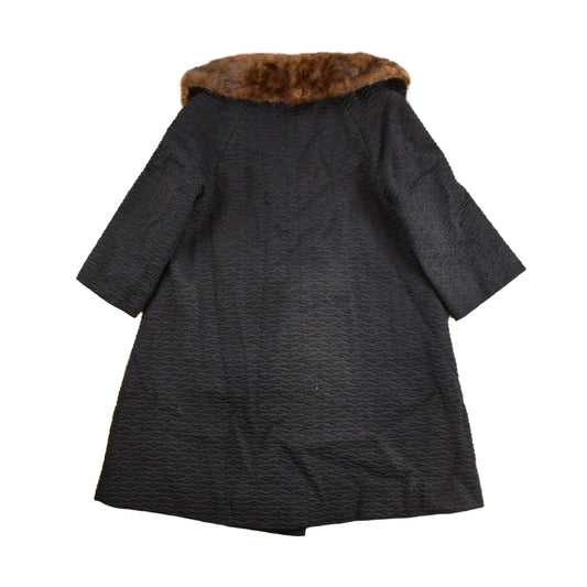 Vintage 1980s Robertsons Fleetwood Fur Collar Over Coat