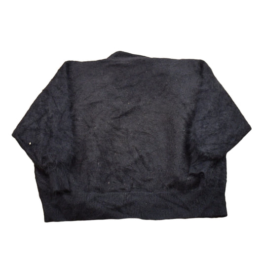 Vintage 1990s Belldini Women's Angora Fur Button Up Top