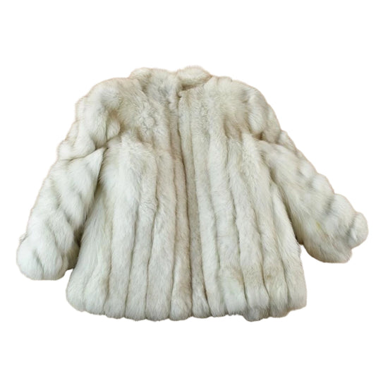 Vintage 1980s Saga Fox Fur Mid Length Coat Made In USA