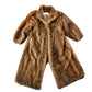 Vintage 1970s Full Length Chestnut Mink Fur Coat Made In USA