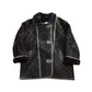 Vintage 1980s Sequence Authentic Black Shearling Fur Jacket