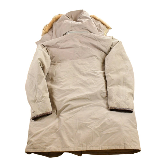 Vintage 1980s Full Length Fur Hooded Puffer Jacket
