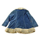 Vintage 1970s Fur Collar Suede Snap Button Women's Jacket