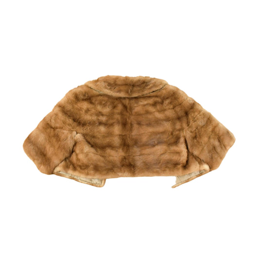 Vintage 1960s Mink Fur Cropped Jacket Women's XS