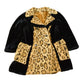 Vintage 1960s Fredric Cleveland Faux Leopard Print Fur Coat Women's M