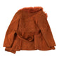 Vintage 1970s Suede Leather Faux Fur Penny Lane Style Coat Women's Small