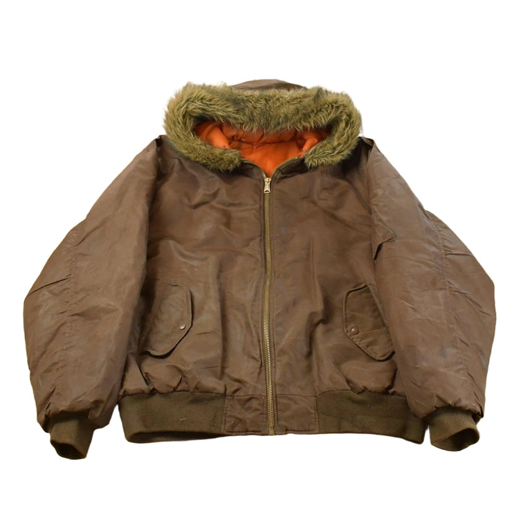 Vintage 1990s Delf USA Parka Flyer Military Bomber Flight Jacket Men's Large