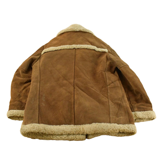 Vintage 1970s Schott NYC Rancher Suede Shearling Fur Leather Jacket Men's 40