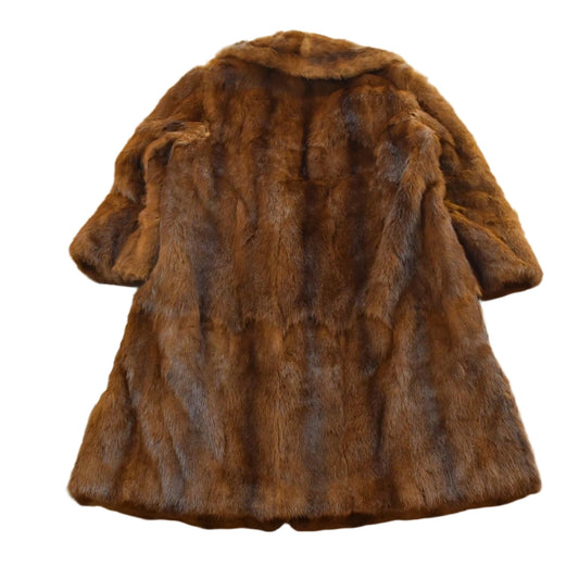 Vintage 1960s Muskrat Fur Coat Size M