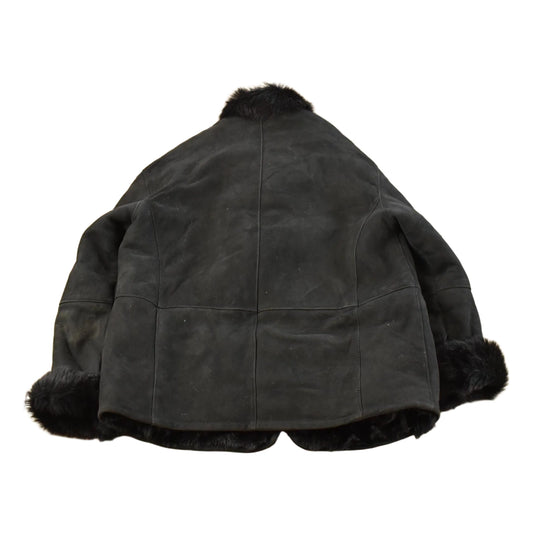 Vintage 1990s Faux Fur Shearling Coat Women's L