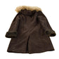 Vintage 1990s Dana Buchman Faux Shearling Coat Women's M