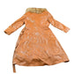 Vintage 1970s Genuine Leather Fox Fur Collar Trench Coat