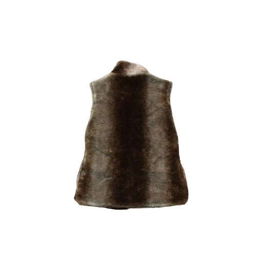 Vintage 1990s Hawke & Co Outfitter Faux Fur Full Zip Vest
