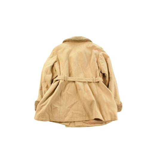 Vintage 1990s Sequence Faux Shearling Coat Women's Medium