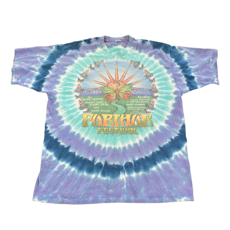 Vintage 1997 The Grateful Dead Further Festival Liquid Blue Graphic T-Shirt Men's XL