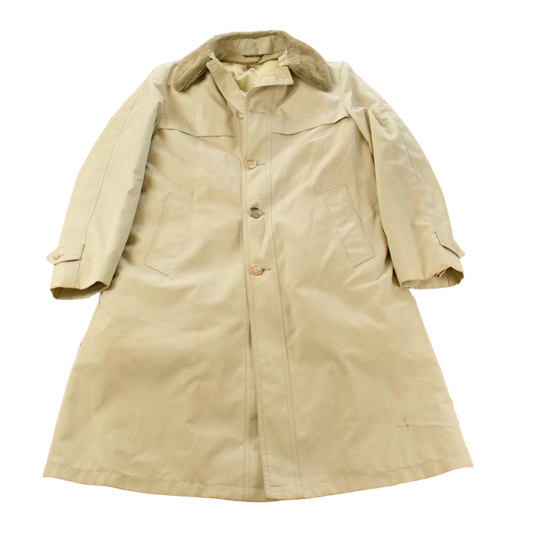 Vintage 1990s Hanny's Mens Wear Down Lined Trench Coat Men's Medium
