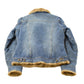 Vintage 2000s Harolds Faux Fur Denim Trucker Jacket Women's S