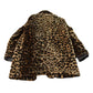 Vintage 1990s T Tahari Leopard Print Faux Fur Jacket Coat Women's Small