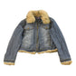 Vintage 2000s Faded Glory Faux Fur Denim Trucker Jacket Youth L