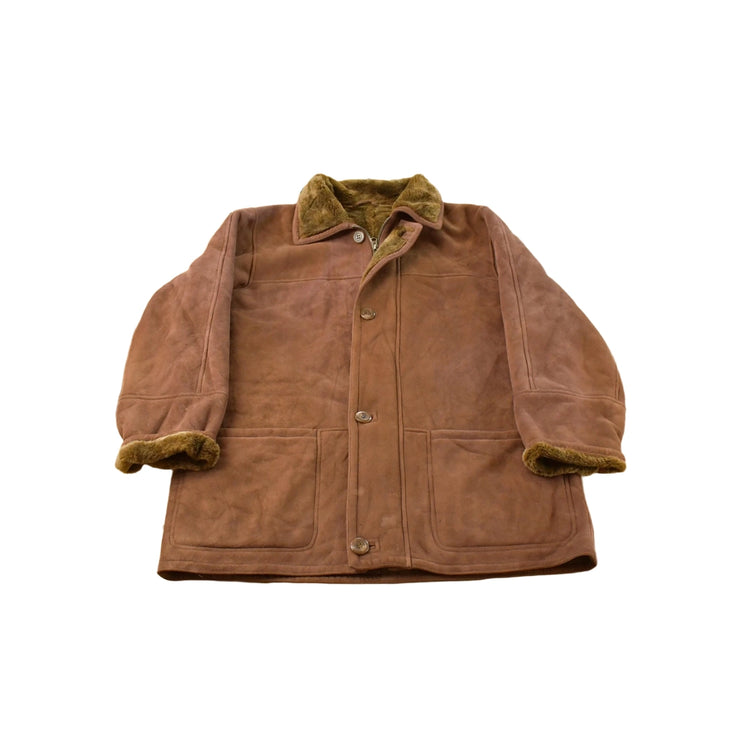 Vintage 1990s Massimo Faux Shearling Coat Men's Medium