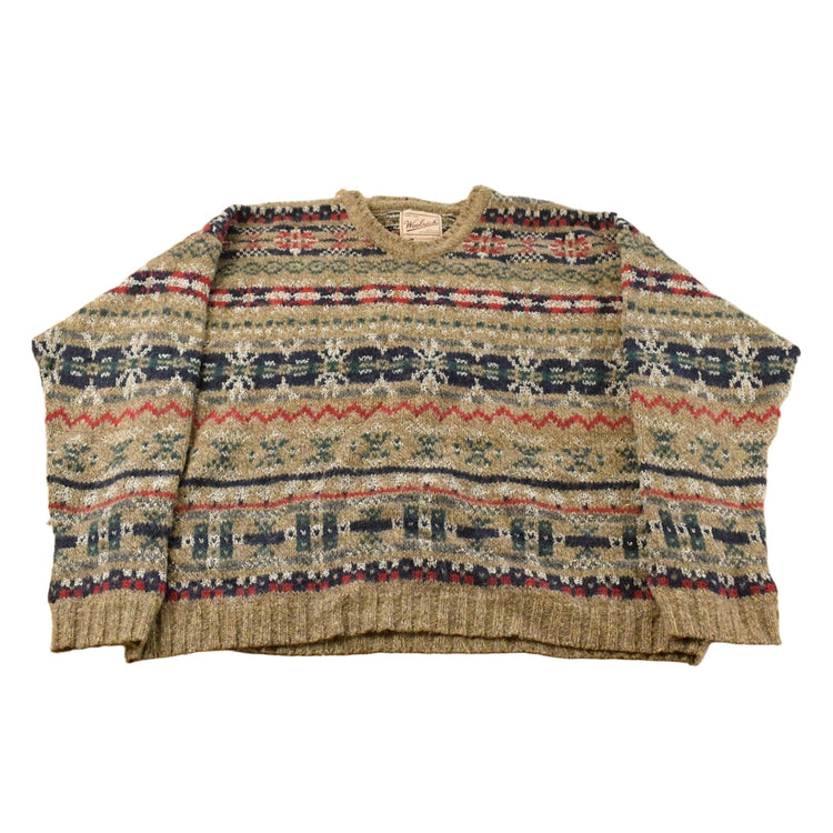 Vintage 1990s Woolrich Wool V Neck Knit Sweater Womens Large