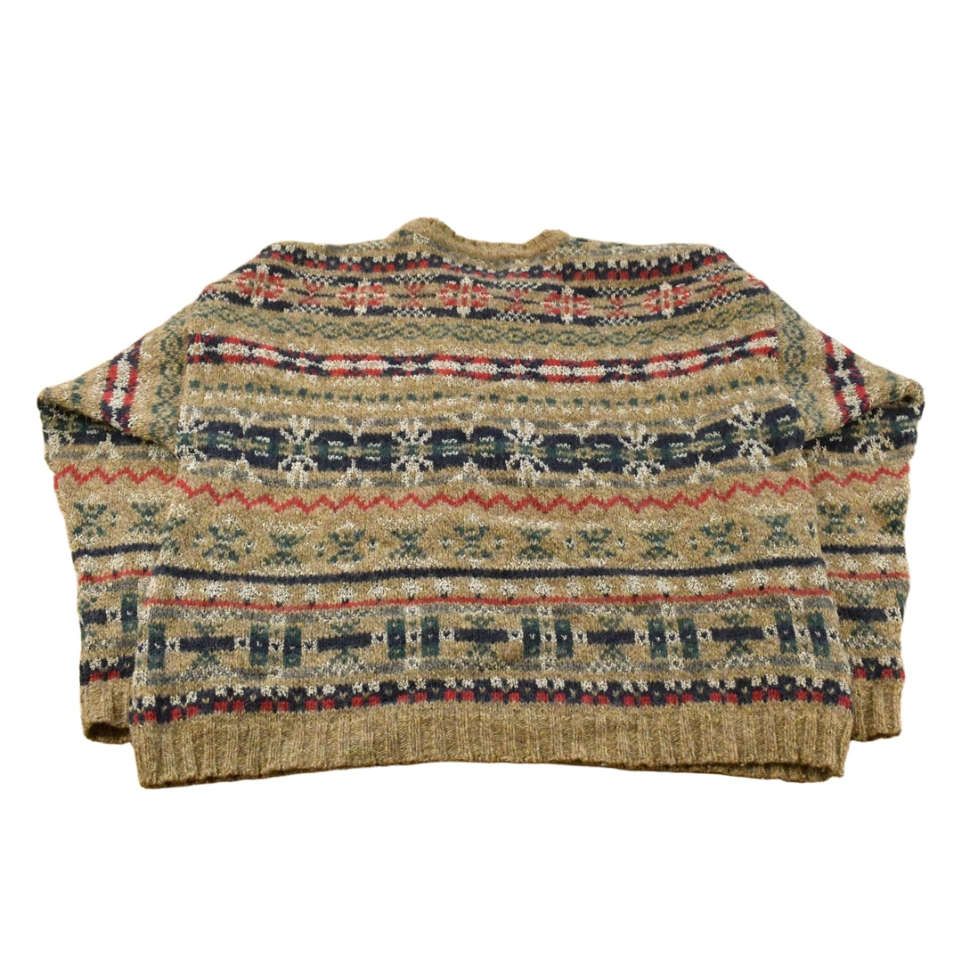 Vintage 1990s Woolrich Wool V Neck Knit Sweater Womens Large