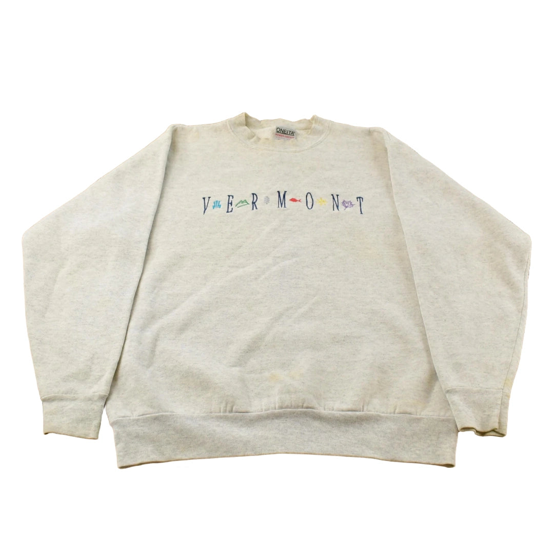 Vintage 1990s Vermont Fishing Outdoorsman Crewneck Sweatshirt Mens M