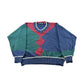 Vintage 1990s Par Four Golf Knit V Neck Sweater Men's Large
