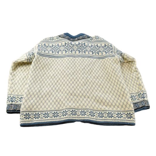 Vintage 1990s Dale Of Norway Wool Knit Cardigan Sweater Women's XL