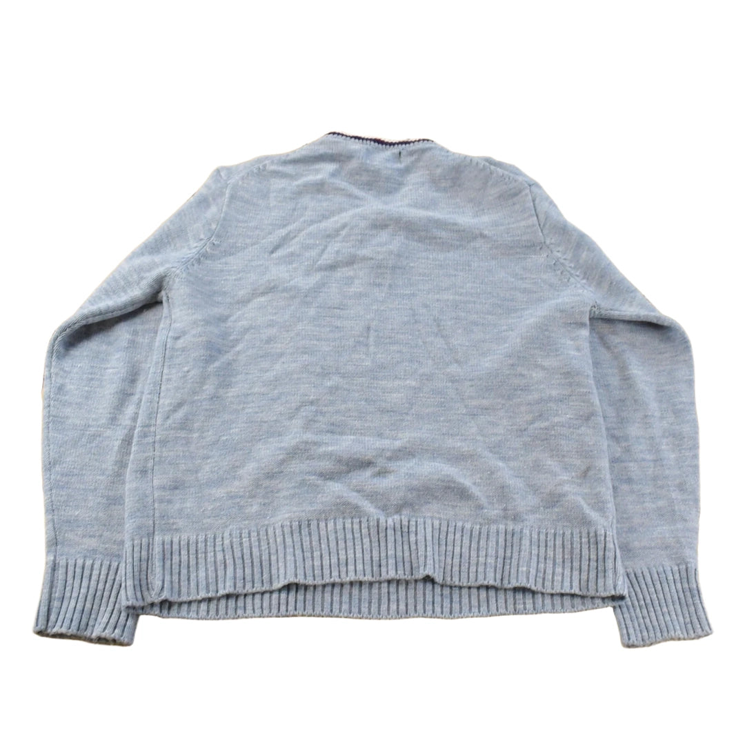 Vintage 1980s National V-Neck Knit Sweater Men's Medium