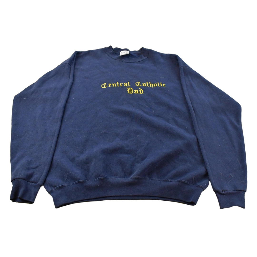 Vintage 1990s Central Catholic Dad Crewneck Sweatshirt Mens XL